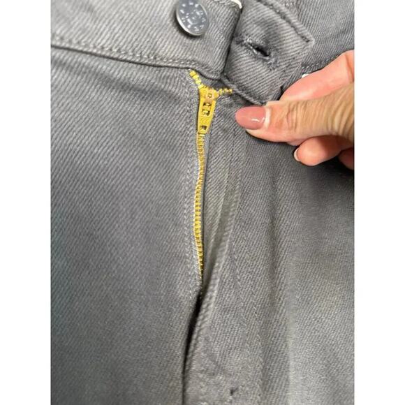 SNACKS! The Crinkle Cut Faded Black Denim Jean Skirt Asymmetrical Rocker Style - Picture 9 of 16